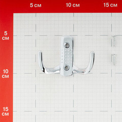 Крючок-вешалка двухрожковый хром (129909) - фото 2