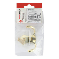 Крючок-вешалка двухрожковый золото (129916) - фото 2