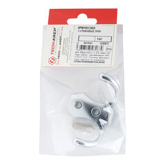 Крючок-вешалка двухрожковый хром (129917) - фото 3