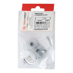 Крючок-вешалка двухрожковый матовый хром (129919) - фото 3