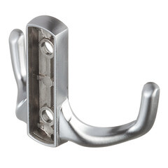 Крючок-вешалка двухрожковый матовый хром (129911) - фото 4