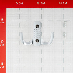 Крючок-вешалка двухрожковый матовый хром (129911) - фото 2