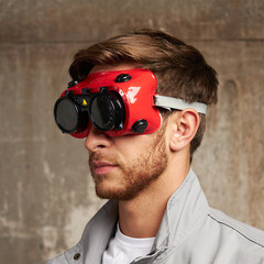 Очки сварщика Delta Plus Toba 3 T5 с затемненными линзами с откидными светофильтрами (TOBA3T5) - фото 4