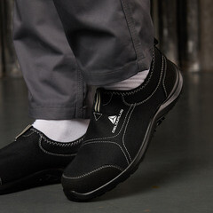 Полуботинки рабочие хлопок/полиэстер с защитным подноском и стелькой размер 45 черные Delta Plus Miami (MIAMISPNO45) - фото 3