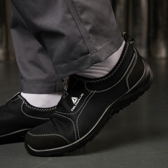 Полуботинки рабочие хлопок/полиэстер с защитным подноском и стелькой размер 45 черные Delta Plus Miami (MIAMISPNO45) - фото 7