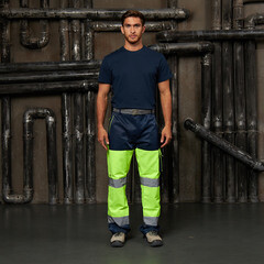Брюки рабочие сигнальные Delta Plus 48-50 рост 172-180 см желтые - фото 8