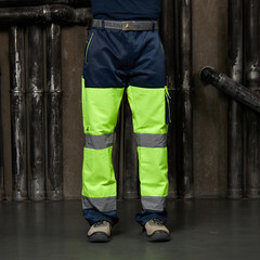 Брюки рабочие сигнальные Delta Plus 48-50 рост 172-180 см желтые - фото 7