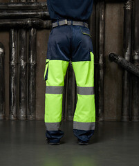 Брюки рабочие сигнальные Delta Plus 48-50 рост 172-180 см желтые - фото 2