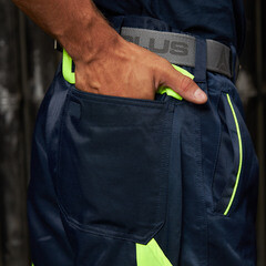 Брюки рабочие сигнальные Delta Plus 48-50 рост 172-180 см желтые - фото 4