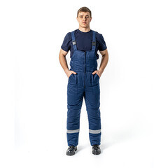 Изображение товара Полукомбинезон рабочий мужской утепленный Дарина Порт 48-50 рост 170-176 см темно-синий