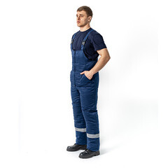 Полукомбинезон рабочий мужской утепленный Дарина Порт 56-58 рост 182-188 см темно-синий - фото 6