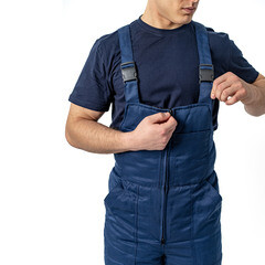 Полукомбинезон рабочий мужской утепленный Дарина Порт 56-58 рост 182-188 см темно-синий - фото 4