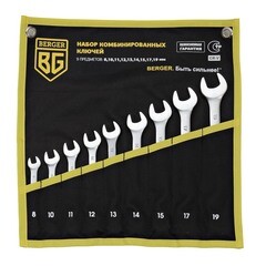 Изображение товара Набор гаечных ключей комбинированных Berger 8-19 мм (BG1144) (9 шт.)