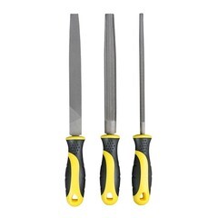 Изображение товара Набор напильников с рукояткой Berger 200 мм (BG1296) (3 шт.)