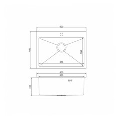 Мойка для кухни Mixline Pro 60х45х20 см врезная с сифоном сталь сатин (547235) - фото 3
