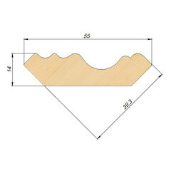 Плинтус 55х14х3000 мм сорт АВ - фото 2