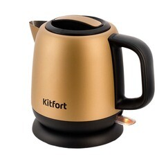 Электрический чайник Kitfort КТ-6111 1 л золото/черный - фото 1