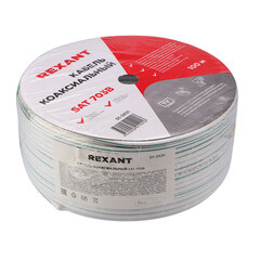 Кабель коаксиальный телевизионный SAT 703B 1х1 мм экранированный Rexant Green Line (100 м) - фото 3