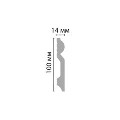 Плинтус экополимер Stenopol 100x14x2000 мм белый (C7137) - фото 2