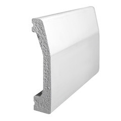 Плинтус экополимер Stenopol 70x15x2000 мм белый (C7125) - фото 2