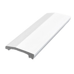 Плинтус экополимер Stenopol 70x15x2000 мм белый (C7125) - фото 1