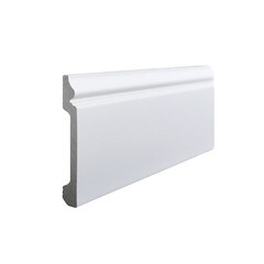 Плинтус экополимер Stenopol 138x18x2000 мм белый (C7118) - фото 1