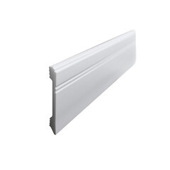 Плинтус экополимер Stenopol 107x12x2000 мм белый (C7105) - фото 1