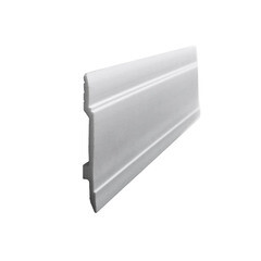 Плинтус экополимер Stenopol 150x17x2000 мм белый (C7104) - фото 1