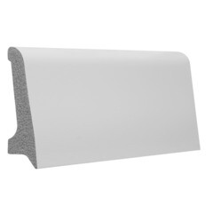 Плинтус экополимер Stenopol 58x18x2000 мм белый (C7231) - фото 1