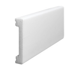 Плинтус экополимер Stenopol 66x13x2000 мм белый (C7157) - фото 1