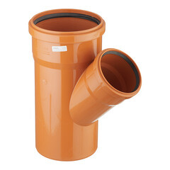 Тройник Valfex d160х110 мм 45° пластиковый для наружной канализации - фото 1