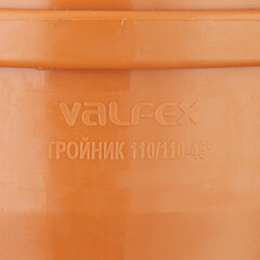 Тройник Valfex d110 мм 45° пластиковый для наружной канализации - фото 3