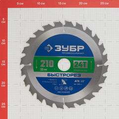 Диск пильный по дереву Зубр 210х30х1,8 мм 24 зуба (36901-210-30-24_z01) - фото 3