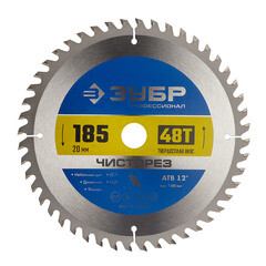 Диск пильный по дереву Зубр 185х20х1,6 мм 48 зубьев (36905-185-20-48_z01) - фото 1