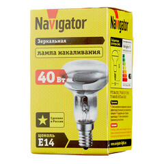 Лампа накаливания Navigator E14 40 Вт 250 Лм 230 В рефлектор матовая - фото 2