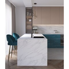Столешница calacatta marble 7405/6 3000х600х40 мм ДСП Slotex - фото 3
