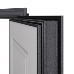 Дверь входная Torex Профи правая букле графит - кт белый 950х2050 мм - фото 12