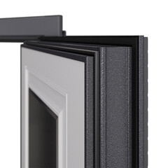 Дверь входная Torex Профи Скай-У правая оскуро - бьянко с зеркалом 950х2050 мм - фото 8