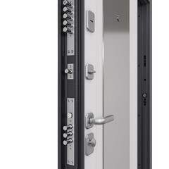 Дверь входная Torex Профи Скай-У левая оскуро - бьянко с зеркалом 860х2050 мм - фото 8