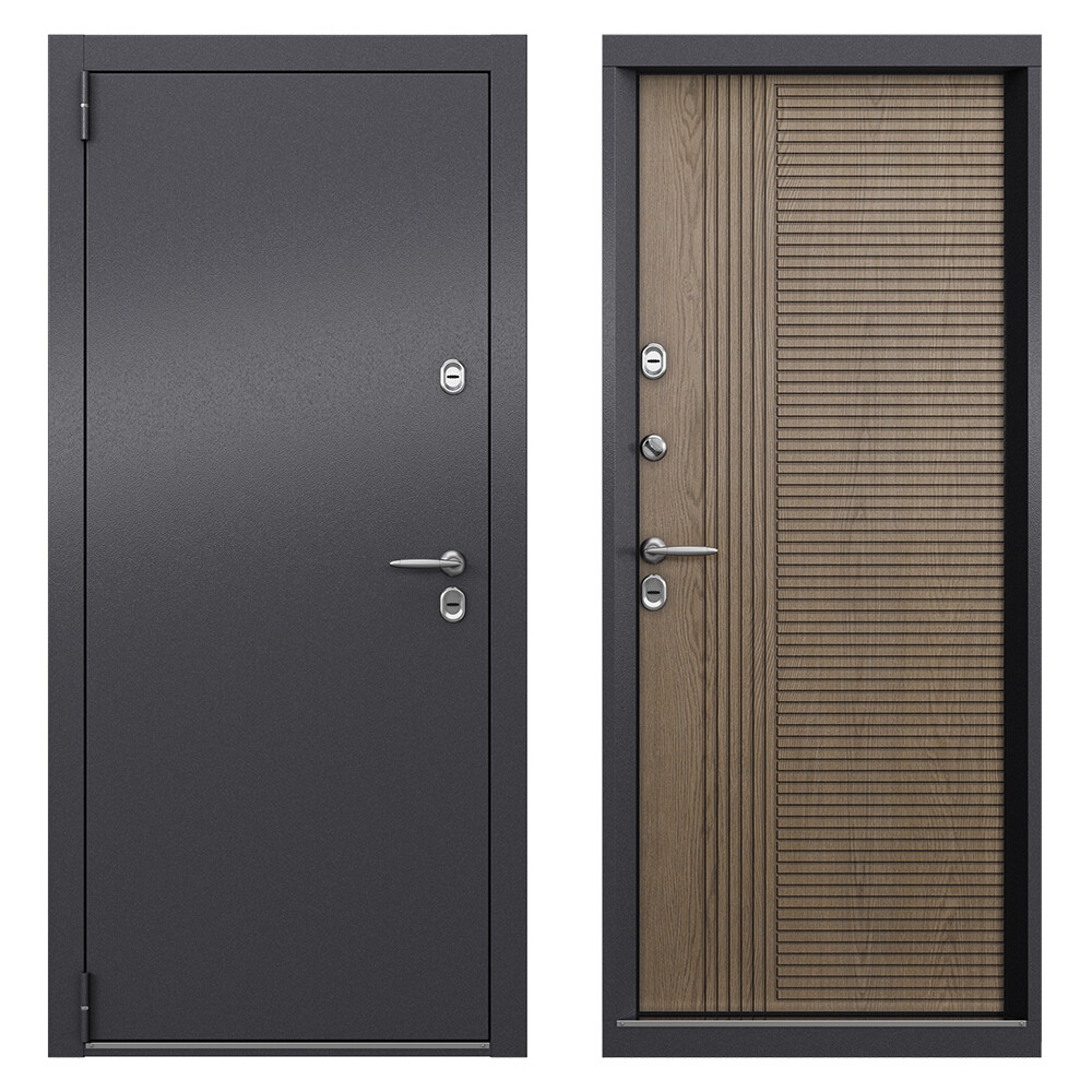 Изображение товара Входная дверь Torex Роял Техно с терморазрывом, левая, графит, 880х2050 мм