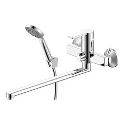 Смеситель для ванны ARGOtech Titan хром однорычажный с длинным изливом с лейкой (35-L35/K TITAN)