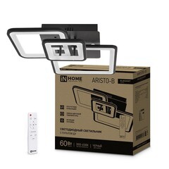 Светильник светодиодный накладной IN HOME Elegant Aristo 3000-6500К 60 Вт 20 кв.м черный IP40 с пультом - фото 9