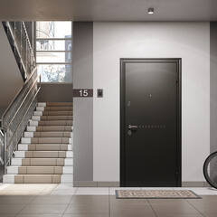 Дверь входная Torex Крафт Форест правая черный шелк - дуб янтарь 860х2050 мм - фото 3