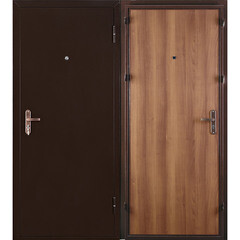 Дверь входная Промет Спец Про правая медный антик - итальянский орех 860х2060 мм