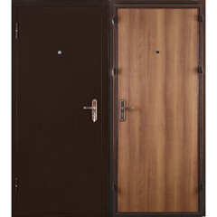 Изображение товара Дверь входная Промет Спец Про левая медный антик - итальянский орех 960х2050 мм
