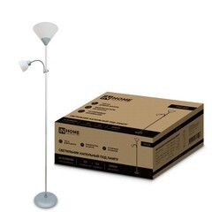 Торшер IN HOME Е14/Е27 60 Вт серебро IP20 (4690612042671) - фото 8