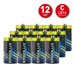 Изображение товара Батарейка Ergolux Alkaline С LR14 1,5 В (12 шт.) (LR14 BL-2)