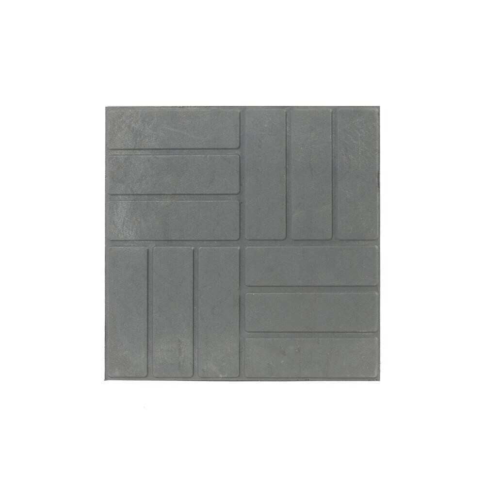 Плитка тротуарная 12 кирпичей 330х330х25 мм серая полимерно-песчаная Lel-Eco