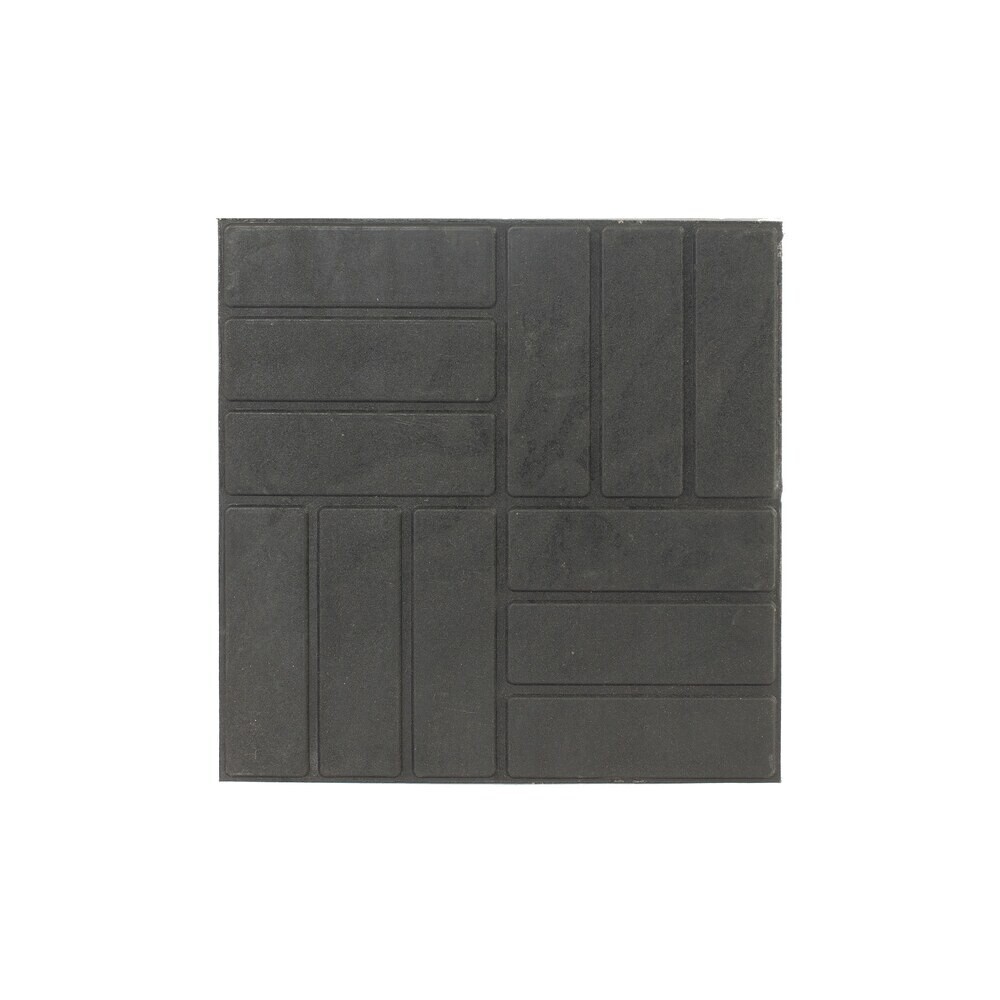 Плитка тротуарная 12 кирпичей 330х330х25 мм черная полимерно-песчаная Lel-Eco