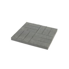 Плитка тротуарная 12 кирпичей 330х330х35 мм серая полимерно-песчаная Lel-Eco - фото 1